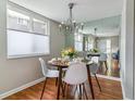 Cozy dining area with modern lighting and stylish decor perfect for intimate meals at 6650 E Arizona Ave # 154, Denver, CO 80224