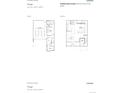 Floor plan of a two-story house, featuring a 2-bay garage, kitchen, and covered deck at 7276 Waterleaf Trl, Littleton, CO 80125