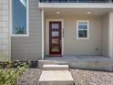 Inviting front entrance with modern door and clear address numbers at 3654 Penang Dr, Castle Rock, CO 80109