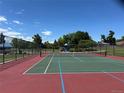 Well-maintained tennis court surrounded by a secure fence and lush greenery for recreational enjoyment at 9540 King Way, Westminster, CO 80031