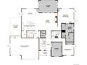 Detailed floor plan featuring a gourmet kitchen, luxurious Primary suite, and expansive covered patio at 1616 Green Fern Pt, Castle Rock, CO 80104