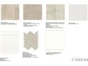 Samples showcase interior design finishes for flooring, countertops, cabinets, and tile accents at 6570 Parterre N Pkwy # 6, Thornton, CO 80602