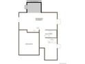 Basement floor plan displaying an unfinished area and space to add a bathroom and rec room at 730 Lawson Dr, Elizabeth, CO 80107