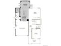 Main floor plan featuring gourmet kitchen, sunroom, 2-car garage, study, great room, and powder room at 730 Lawson Dr, Elizabeth, CO 80107
