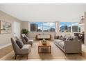 Bright living room with large windows offering city views at 1196 N Grant St # 501, Denver, CO 80203