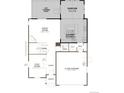 Layout showing a great room, gourmet kitchen, sunroom, and a 2-car garage at 24748 E 40Th Ave, Aurora, CO 80019