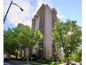 Modern high-rise exterior showcasing balconies and city views at 480 S Marion Pkwy # 901, Denver, CO 80209
