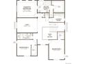 Detailed second floor plan featuring an owner's bedroom, deluxe bathroom, loft, two bedrooms and a laundry room at 8272 Snake River St, Littleton, CO 80125
