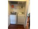 Convenient laundry closet featuring a side-by-side washer and dryer at 8452 Everett Way # C, Arvada, CO 80005