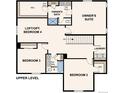 Upper level floor plan with bedrooms, bathrooms, laundry, and an owner's suite at 5718 Ranch St, Mead, CO 80504