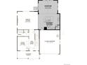 Main floor plan featuring gourmet kitchen, sunroom, great room, flex room, and a two-car garage at 1381 Lumber Ridge N Cir, Erie, CO 80516