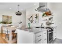 Bright modern kitchen with a spacious island, stainless steel appliances, and sleek finishes at 4781 S Grant St, Englewood, CO 80113