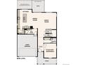 Main level floor plan featuring a 2-bay garage, mud room, open kitchen, dining, and great room area at 14144 Bunny Hop Ln, Parker, CO 80134