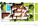 Birds eye view showcases a backyard oasis, featuring a sparkling pool, patio area, and beautifully landscaped surroundings at 343 S Gaylord St, Denver, CO 80209