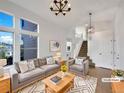 Bright, airy living room with large windows, modern decor, and hardwood floors at 4901 Yates Ct, Broomfield, CO 80020