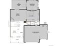 Main level floor plan featuring an open layout and 3-car garage at 39192 Clymer St, Elizabeth, CO 80107