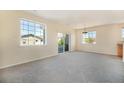 Bright, open living room featuring large windows, balcony access, and neutral carpeting at 5255 Memphis St # 315, Denver, CO 80239