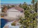 Detached two-car garage with attractive trim and mountain views at 3535 Medallion Rd, Castle Rock, CO 80104