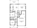 Detailed first-floor layout showcasing open living spaces, kitchen, office, bedroom, and a three-car tandem garage at 7175 S Youngfield Way, Littleton, CO 80127