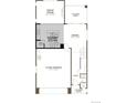 First floor layout featuring a gourmet kitchen, dining area, great room, two car garage, and covered patio at 8213 Butte Creek St, Littleton, CO 80125