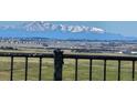 Incredible mountain views and open fields from the backyard of this property at 7600 Patrick Trl, Elizabeth, CO 80107
