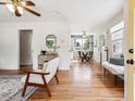 Bright living room featuring hardwood floors, modern decor, and a welcoming atmosphere at 4912 Indiana St, Golden, CO 80403