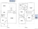 Detailed floor plan showcasing the layout of the home's first and second floors, including room dimensions at 7735 S Cherokee Trl, Centennial, CO 80016