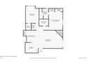 Floor plan of the apartment featuring measurements and room names at 13095 W Cedar Dr # 302, Lakewood, CO 80228