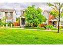 Inviting home exterior with a green lawn and mature trees, creating a serene and picturesque setting at 10700 Kimblewyck Cir # 154, Northglenn, CO 80233