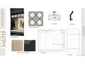 Rendering showing design options for a modern mud room with built-in storage and stylish accents at 680 S Gaylord St, Denver, CO 80209