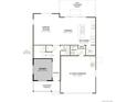 Main-level floor plan featuring a study, open-concept kitchen, dining, great room, and a 2-car garage at 24749 E 39Th Ave, Aurora, CO 80019