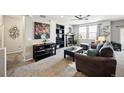 Cozy living room featuring a fireplace and comfortable seating at 10587 Parkington Ln # B, Highlands Ranch, CO 80126