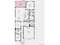 Floor plan showing the layout of the home with a two car garage and primary suite at 16478 W 92Nd Pl, Arvada, CO 80007