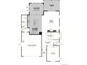 Detailed floor plan showcases a gourmet kitchen, sunroom, great room, 2-car garage, and study at 8260 Cokedale Cir, Littleton, CO 80125