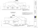 Detailed right and left side elevation blueprints show exterior dimensions and building materials at 1561 Arrowpoint Ct, Franktown, CO 80116