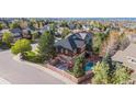 Beautiful home with pool, patio, fenced yard, and mature trees in quiet neighborhood at 10700 Addison Ct, Highlands Ranch, CO 80126