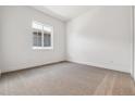 Bright bedroom with plush carpet flooring, white walls, and a window offering natural light at 8658 Pennycress Dr, Littleton, CO 80125