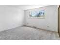 Bright bedroom featuring plush carpet, a large window, and neutral walls at 370 S Parfet St, Lakewood, CO 80226