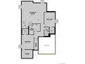 Finished basement floorplan featuring a recreation room, two additional bedrooms, a bathroom, and unfinished storage spaces at 1363 Lumber Ridge S Cir, Erie, CO 80516