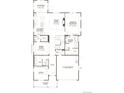 Main level floor plan featuring gourmet kitchen, sunroom, great room, owner's bedroom, and a 2-car garage at 8250 Snake River St, Littleton, CO 80125