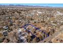 Aerial view showing house location and surrounding area at 1165 Garrison St, Lakewood, CO 80215