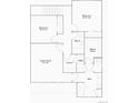 Upper floor plan with owner's suite, two bedrooms, walk-in closet, and laundry room at 6747 E 149Th Dr, Thornton, CO 80602