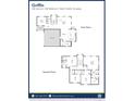 This floor plan shows a first and second floor with kitchen, flex room, dining, garage, bedrooms, and primary suite at 22361 E 38Th Pl, Aurora, CO 80019