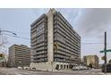 A high-rise condo building featuring balconies on every floor, offering residents private outdoor spaces at 790 N Washington St # 804, Denver, CO 80203