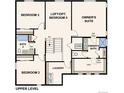 Upper level floor plan with owner's suite and laundry room at 4306 Canyata Dr, Elizabeth, CO 80107