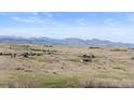 Wide shot of the property showcasing the mountainous view at 6330 Old Orchard Ln, Sedalia, CO 80135