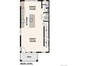 Main level floor plan featuring a kitchen, dining and great room at 6794 Merseyside Ln, Castle Pines, CO 80108
