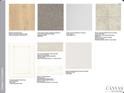 Selection of interior finishes featuring wood floors, various stones, and white cabinets at 17055 W 92Nd Loop, Arvada, CO 80007