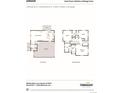 The floor plans show the first and second floor, with two baths and three bedrooms at 46533 Sunflower Ln, Bennett, CO 80102