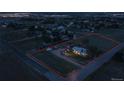Night-time aerial view showing house and large property at 12626 N 1St St, Parker, CO 80134
